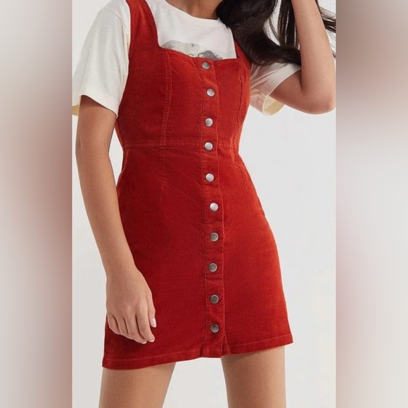 Urban Outfitters Rust Mini Dress 8 - Picture 1 of 6